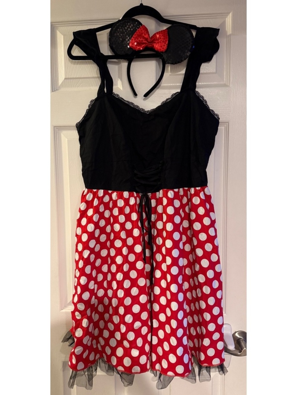 Torrid Minnie Mouse Costume Dress Set with Sequined Ear Headband - Size 16